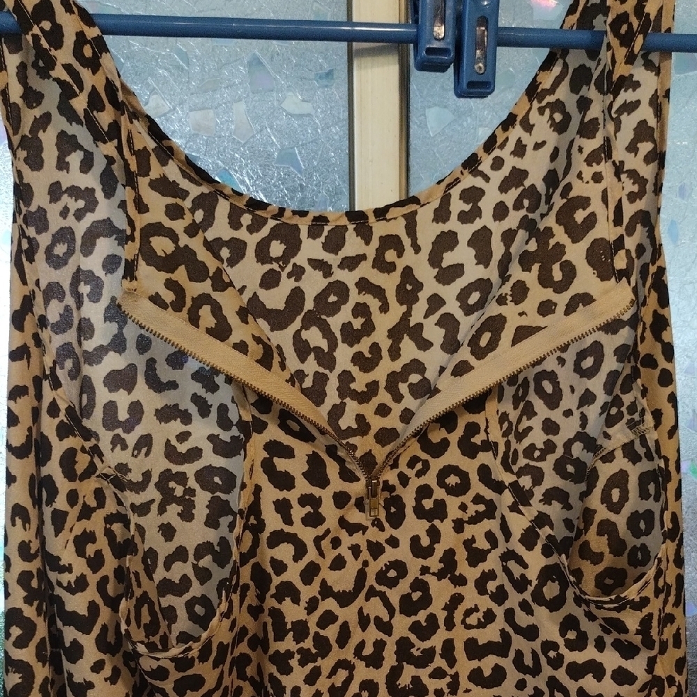Ambiance Black and Cream Leopard Print Top - Picture 8 of 8